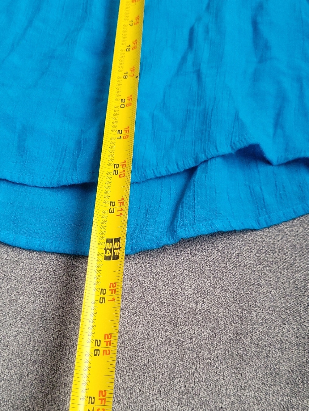 Counterparts Boho Teal Tunic Top With Blousy Crochet Work Sleeves M - Picture 13 of 14